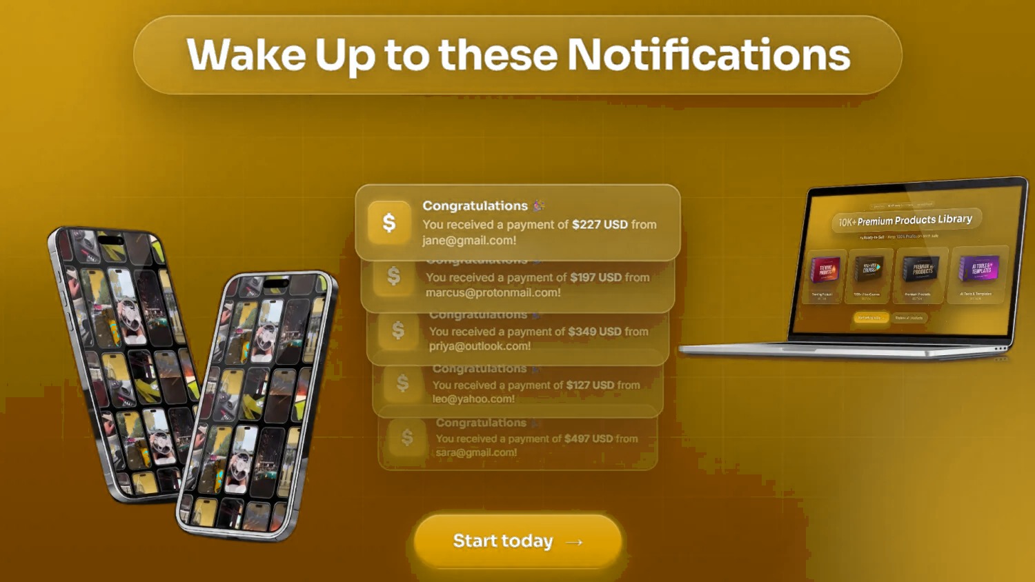 Sales notifications